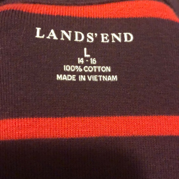 Lands’ End Boatneck LS stripped shirt - Picture 2 of 4
